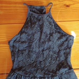 Lace High Neck Dress